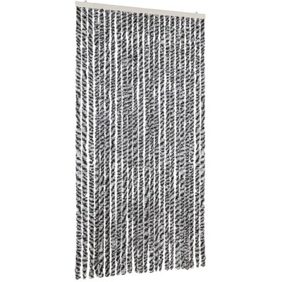 vidaXL Fly Curtain Fly Screen Grey, Black & White - 100x220cm - Fly Curtain vidaXL Fly Curtain Fly Screen Grey, Black & White - 100x220cm - Fly Curtain