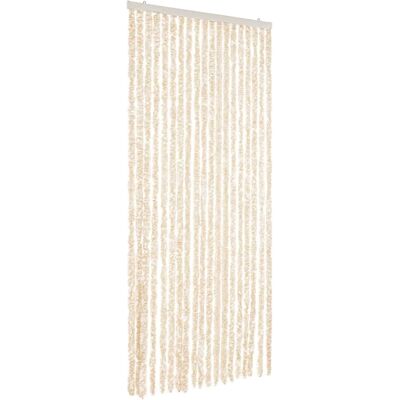 vidaXL Muggenhor Beige Wit 56x200 cm Chenille - Muggenhor vidaXL Muggenhor Beige Wit 56x200 cm Chenille - Muggenhor