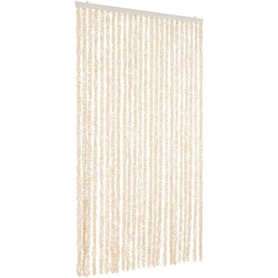 vidaXL Rideau Anti-Insectes Beige et Blanc 100x230cm Chenille - Tissu moustiquaire - Publicité vidaXL Rideau Anti-Insectes Beige et Blanc 100x230cm Chenille - Tissu moustiquaire - Publicité