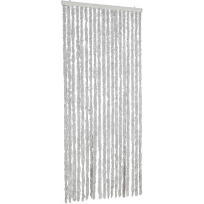 vidaXL Grijze vliegengordijn 56x185 cm Chenille - Vliegenhor vidaXL Grijze vliegengordijn 56x185 cm Chenille - Vliegenhor