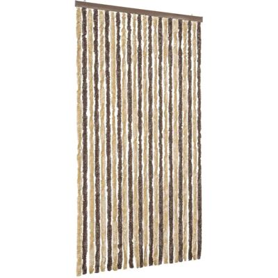 vidaXL Vliegenhor voor Donkerbruin en Beige Chenille - Insectenhor vidaXL Vliegenhor voor Donkerbruin en Beige Chenille - Insectenhor