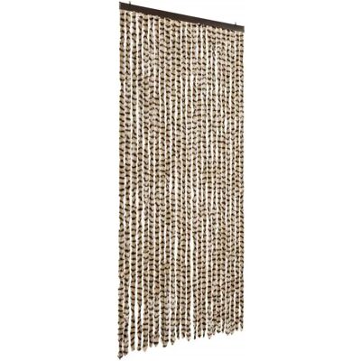 vidaXL Fliegengardine Beige Braun 100x230cm Chenille Türvorhang vidaXL Fliegengardine Beige Braun 100x230cm Chenille Türvorhang