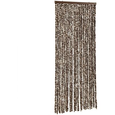 vidaXL Rideau Anti-Insectes Brun et Blanc 100x200cm Chenille - Rideau vidaXL Rideau Anti-Insectes Brun et Blanc 100x200cm Chenille - Rideau