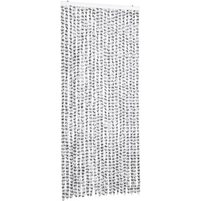 vidaXL vliegenhor Lichtgrijs Donkergrijs 90x200 cm Chenille - Vliegenhor vidaXL vliegenhor Lichtgrijs Donkergrijs 90x200 cm Chenille - Vliegenhor