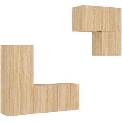 vidaXL 3216430 Sonoma Eichen TV-Schrank - Wandregale vidaXL 3216430 Sonoma Eichen TV-Schrank - Wandregale