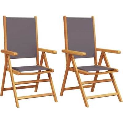vidaXL Outdoor-Stuhl - Akazienholz, Polyester - Terrasse vidaXL Outdoor-Stuhl - Akazienholz, Polyester - Terrasse
