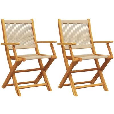 VidaXL - 367668 - Beige - Acacia Wood - Garden chair VidaXL - 367668 - Beige - Acacia Wood - Garden chair