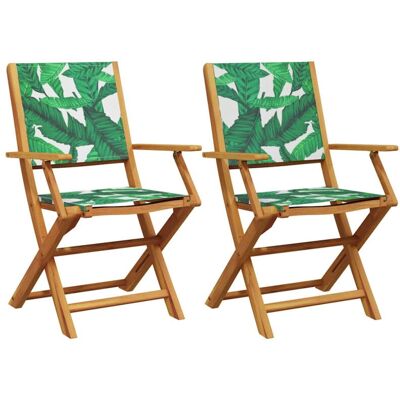 vidaXL Gartensessel Blattmuster 2 Stück - Gartensessel vidaXL Gartensessel Blattmuster 2 Stück - Gartensessel