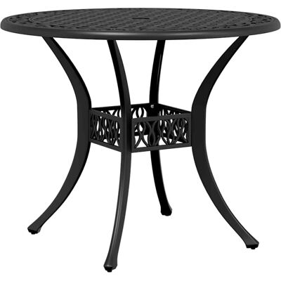 vidaXL Gartentisch Schwarz Ø90x75 cm Gussaluminium - Gartentisch vidaXL Gartentisch Schwarz Ø90x75 cm Gussaluminium - Gartentisch