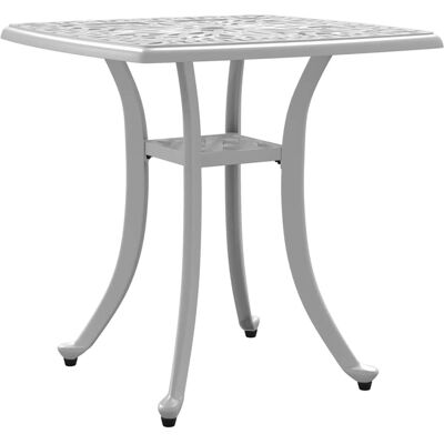 vidaXL Gartentisch Weiß 53x53x53 cm Gussaluminium - Gartentisch vidaXL Gartentisch Weiß 53x53x53 cm Gussaluminium - Gartentisch