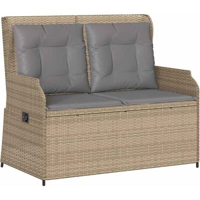 vidaxl Gartensessel - Verstellbarer Rückenlehne & Fußstütze - Beige vidaxl Gartensessel - Verstellbarer Rückenlehne & Fußstütze - Beige