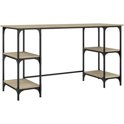 VidaXL 845327 Eikenhouten Bureau - Schreib-, Computer - 140x50x75 cm VidaXL 845327 Eikenhouten Bureau - Schreib-, Computer - 140x50x75 cm