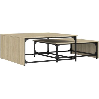 vidaXL 845332 Opstapelbare salontafels eikenhout Sonoma - Salontafel vidaXL 845332 Opstapelbare salontafels eikenhout Sonoma - Salontafel