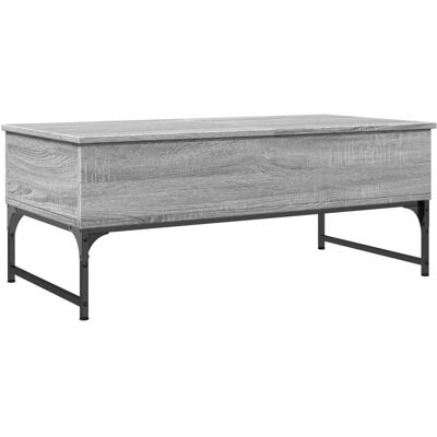 vidaXL Grijs Sonoma Geïntegreerd Hout Salontafel - Salontafel vidaXL Grijs Sonoma Geïntegreerd Hout Salontafel - Salontafel
