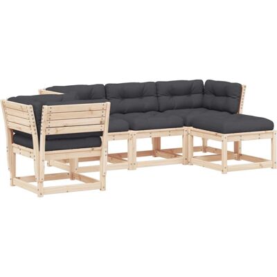 VidaXL Gartenset - Natürliche Kiefer, Braun, Modularkomplett VidaXL Gartenset - Natürliche Kiefer, Braun, Modularkomplett