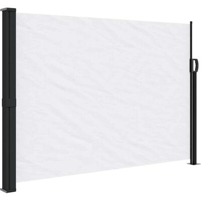 vidaXL Udtrekkelig Side Markise Hvid 140x300 cm - Udendørs Privatlivsskjerm vidaXL Udtrekkelig Side Markise Hvid 140x300 cm - Udendørs Privatlivsskjerm