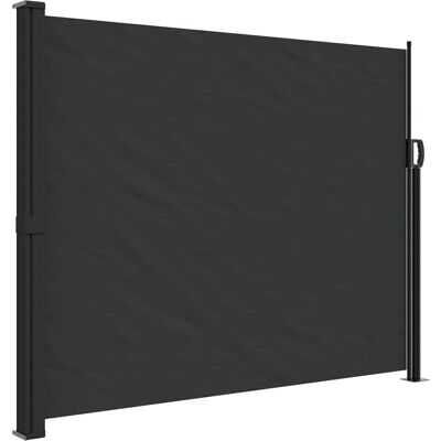 vidaXL Udtrækkelig Side Markise Sort 160x300 cm - Udendørs Privatlivsskærm vidaXL Udtrækkelig Side Markise Sort 160x300 cm - Udendørs Privatlivsskærm