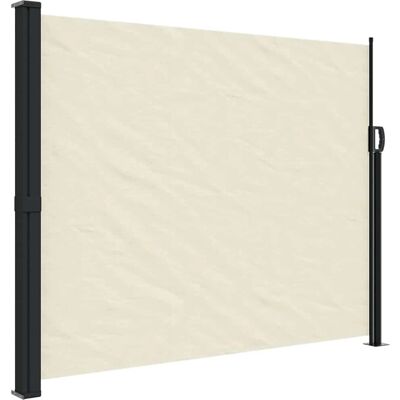 vidaXL Tilbagetrækkeligt sideparapet 160x300cm Creme - Udendørs privatlivsskærm vidaXL Tilbagetrækkeligt sideparapet 160x300cm Creme - Udendørs privatlivsskærm