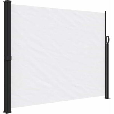 vidaXL Tilbagetrækkelig sideparasol hvid 170x300 cm - Sideparasol vidaXL Tilbagetrækkelig sideparasol hvid 170x300 cm - Sideparasol