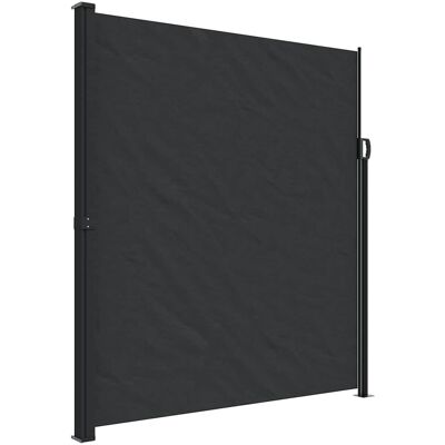 vidaXL Seitenmarkise Ausziehbar Schwarz 220x300 cm - Seitenmarkise vidaXL Seitenmarkise Ausziehbar Schwarz 220x300 cm - Seitenmarkise