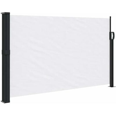 vidaXL Weiße 120x500 cm Seitenmarkise - Außen Sichtschutz vidaXL Weiße 120x500 cm Seitenmarkise - Außen Sichtschutz