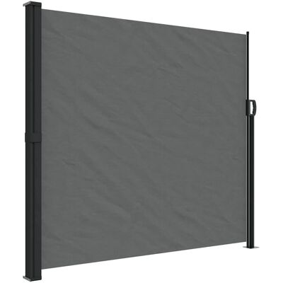 vidaXL Ausziehbares Seitenmarkise - Anthrazit - 180x500 cm - Wetterschutz vidaXL Ausziehbares Seitenmarkise - Anthrazit - 180x500 cm - Wetterschutz