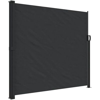 vidaXL Seitenmarkise Ausziehbar Schwarz 180x600 cm - Seitenmarkise vidaXL Seitenmarkise Ausziehbar Schwarz 180x600 cm - Seitenmarkise