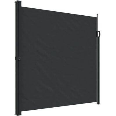 vidaXL Retractable Side Awning Outdoor Privacy Screen Shade Black - Sombrilla lateral vidaXL Retractable Side Awning Outdoor Privacy Screen Shade Black - Sombrilla lateral