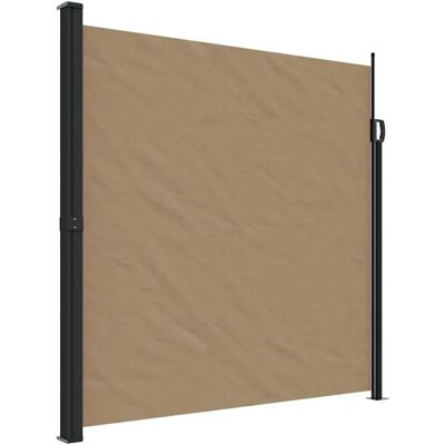 vidaXL Tente Latérale Retractable Taupe 200x600 cm - Protection Balcon - Publicité vidaXL Tente Latérale Retractable Taupe 200x600 cm - Protection Balcon - Publicité
