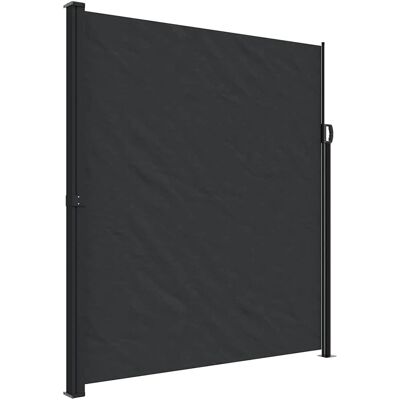 vidaXL Seitenmarkise Ausziehbar Schwarz 220x600 cm - Seitenmarkise vidaXL Seitenmarkise Ausziehbar Schwarz 220x600 cm - Seitenmarkise