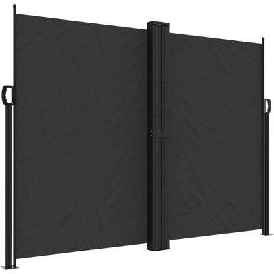 vidaXL Schwarze 180x1000cm Seitmarkise - Seitenmarkise vidaXL Schwarze 180x1000cm Seitmarkise - Seitenmarkise