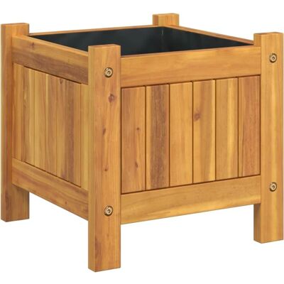 vidaXL Solid Acacia Wood Planter - 31x31x30 cm Garden Decor vidaXL Solid Acacia Wood Planter - 31x31x30 cm Garden Decor