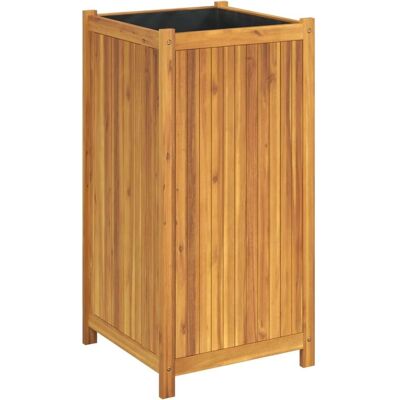 vidaXL 50x50x100 cm Garden Planter with Liner - Garden Planter vidaXL 50x50x100 cm Garden Planter with Liner - Garden Planter