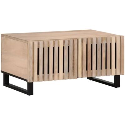 vidaXL Weißes Mango-Holz 80x51x40cm Couchtisch - Couchtisch vidaXL Weißes Mango-Holz 80x51x40cm Couchtisch - Couchtisch