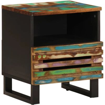 vidaXL Nachtkastje - Gerecycled hout - 40x33x46 cm - Slaapkamermeubel vidaXL Nachtkastje - Gerecycled hout - 40x33x46 cm - Slaapkamermeubel