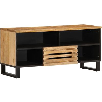 vidaXL 100x34x46 cm Massives Mangoholz TV-Schrank - Industrieller Stil vidaXL 100x34x46 cm Massives Mangoholz TV-Schrank - Industrieller Stil