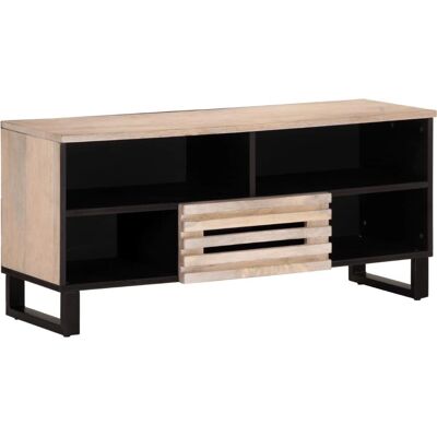 vidaXL Hellbrauner Mangoholz TV-Schrank - TV-Bank & Entertainment Center vidaXL Hellbrauner Mangoholz TV-Schrank - TV-Bank & Entertainment Center