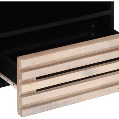 Meuble TV en bois massif de mangue 80x34x46 cm - Meuble TV - Publicité Meuble TV en bois massif de mangue 80x34x46 cm - Meuble TV - Publicité