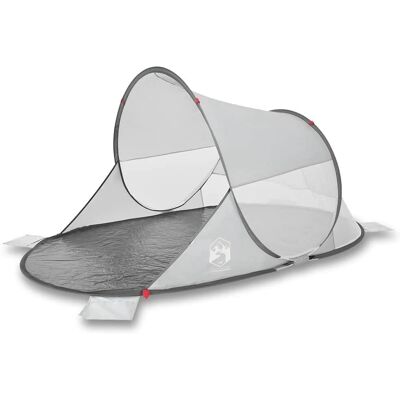 vidaXL Strandtent Grijs Opvouwbaar Waterdicht - Strandtent vidaXL Strandtent Grijs Opvouwbaar Waterdicht - Strandtent