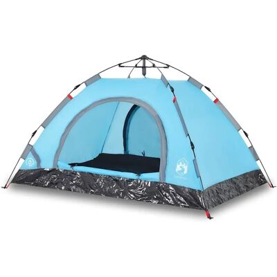 Tente de camping vidaXL 3 personnes Tente légère en forme de dôme Bleu Libération rapide Tente de camping vidaXL 3 personnes Tente légère en forme de dôme Bleu Libération rapide