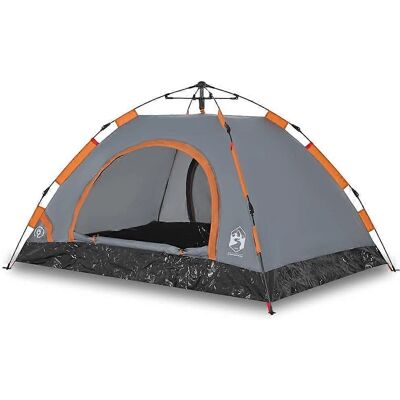 vidaXL Kampeertent 3-Persoons Grijs Snelle Ontkoppeling - Tent vidaXL Kampeertent 3-Persoons Grijs Snelle Ontkoppeling - Tent