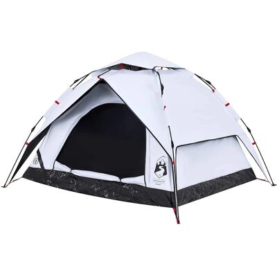 Tente de camping en dôme vidaXL 3 personnes Blancs Obscurcissement - Tente de camping - Publicité Tente de camping en dôme vidaXL 3 personnes Blancs Obscurcissement - Tente de camping - Publicité