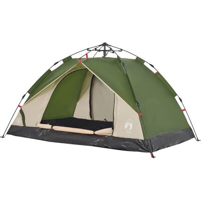 vidaXL Koepel-campingtent 3 personen Groen - Tent vidaXL Koepel-campingtent 3 personen Groen - Tent