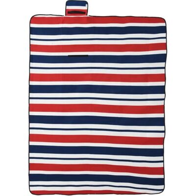vidaXL Picknickdecke Rot und Blau Streifen 200x150 cm Samt - Picknickdecke vidaXL Picknickdecke Rot und Blau Streifen 200x150 cm Samt - Picknickdecke