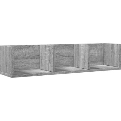 vidaXL Seinähylly Vaaleanharmaa Sonoma 75x18x16,5cm - Seinähylly - Insinööritiiltä Tehty Puu vidaXL Seinähylly Vaaleanharmaa Sonoma 75x18x16,5cm - Seinähylly - Insinööritiiltä Tehty Puu