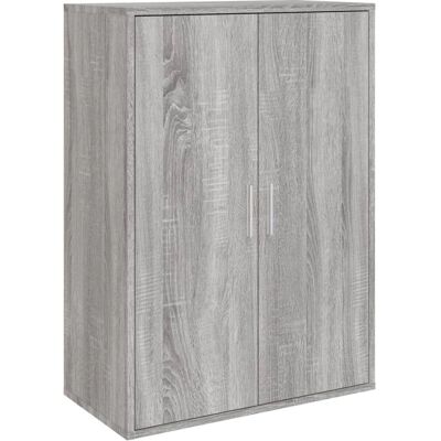 vidaXL Grey Sonoma Sideboard - Engineered Wood Storage Cabinet vidaXL Grey Sonoma Sideboard - Engineered Wood Storage Cabinet