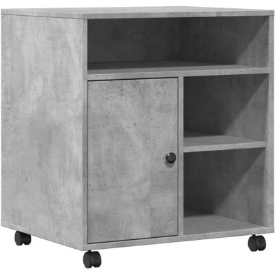 vidaXL Printer Stand with Wheels Grey 60x50x67 cm - Printer Stand vidaXL Printer Stand with Wheels Grey 60x50x67 cm - Printer Stand