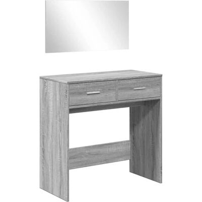 vidaXL 840707 Grey Sonoma Vanity Set - Bedroom Furniture vidaXL 840707 Grey Sonoma Vanity Set - Bedroom Furniture