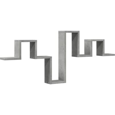vidaXL Betonggraue Wandregal - 104,5x10x43 cm - Sperrholz vidaXL Betonggraue Wandregal - 104,5x10x43 cm - Sperrholz