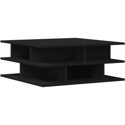 vidaXL Schwarzer Engineered Wood Couchtisch 70x70x29cm - Couchtisch vidaXL Schwarzer Engineered Wood Couchtisch 70x70x29cm - Couchtisch